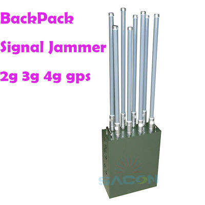 8 anten 100m 120w Jammer sygnału telefonu komórkowego China Backpack Jammer Factory