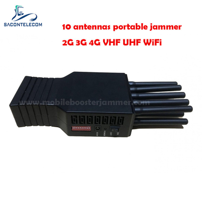 10w bloker sygnału komórkowego 10 anteny 20m promieniowanie VHF UHF GPS