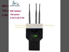 12w przenośny WiFi Bluetooth Kamera zakłócacz sygnału telefonu komórkowego 2.4G 5.2G 5.8G