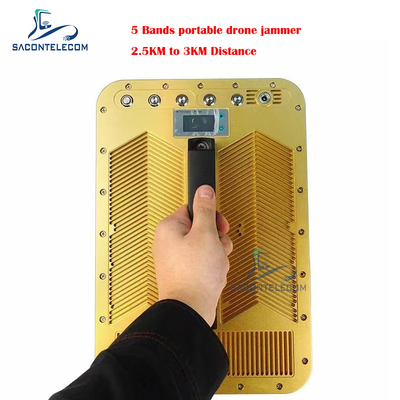 Directional Shield Drone Signal Jammer Blocker 5 pasm 135w 2500 metrów
