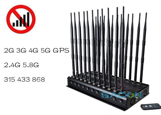 22 anteny 42W wydajny sygnał zakłócający z zasięgiem zakłócania 40m do blokowania telefonów komórkowych i WiFi