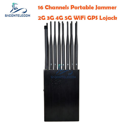 GPS L1 L2 12000mAh Jammer sygnału telefonu komórkowego 2G 3G 4G 5G VHF UHF