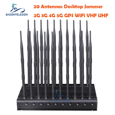 VHF UHF ISO9001 Żamujący sygnał telefonów komórkowych 3,5 GHz 3,7 GHz 5,2 GHz 20 kanałów