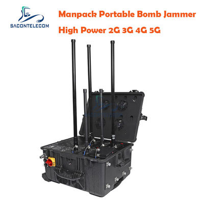 75W Moc Wyjściowa 120m Promień Zagłuszania Zasilanie DC24V Zagłuszarka RF Manpack IED dla Sił Bezpieczeństwa