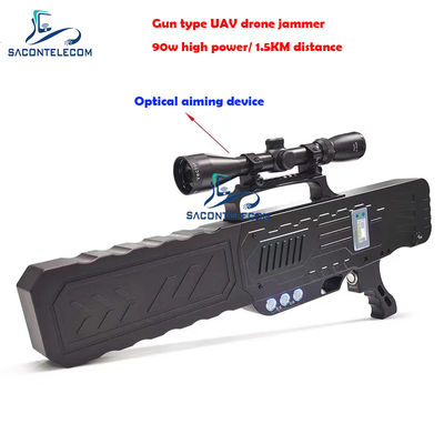Przenośny antydronowy jammer 2.4G 5.8G GPS 90w Moc 2KM odległość