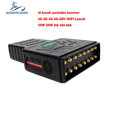 ABS 18W Przenośny zakłócacz sygnałów telefonów komórkowych 5G z zasięgiem 20 m
