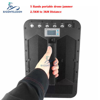 Directional Shield Drone Signal Jammer Blocker 5 pasm 135w 2500 metrów