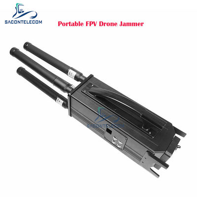 160W 4-zakresowy przenośny zagłuszacz sygnału drona z zasięgiem zagłuszania 1,5 km i wbudowaną baterią