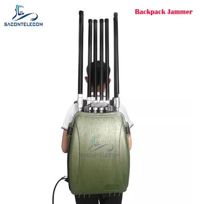 6 kanałów 300w Mocny plecak Drone Signal Jammer 433 900mhz GPS 2.4G 5.8G