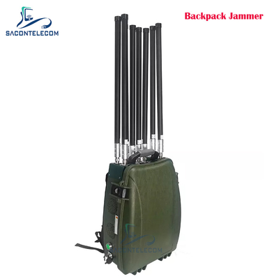 6 kanałów 300w Mocny plecak Drone Signal Jammer 433 900mhz GPS 2.4G 5.8G
