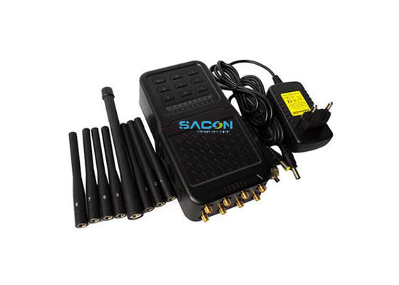 Przenośny 5.8G High Power Cell Phone Signal Jammer z 8 pasami i baterią o pojemności 4700 mAh