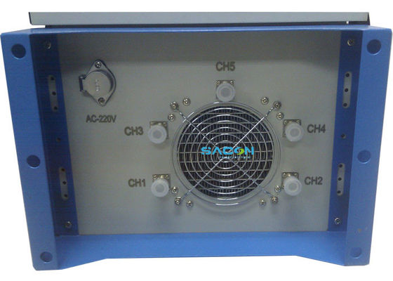 Zewnętrzny wodoodporny dronowy zakłócacz sygnału 5 pasów dla samolotów / więzienia, 215w mocy