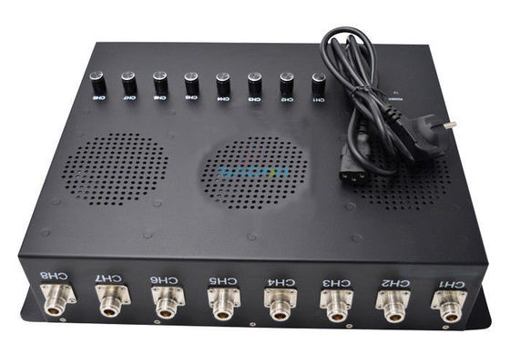 Czarny 80W High Power Vehicle Mounted Jammer z regulowanymi 8 pasami i zasięgiem do 80m