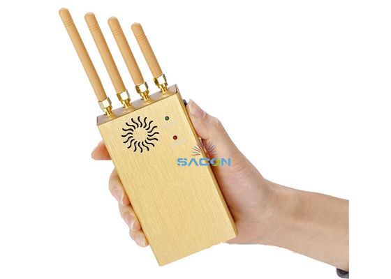 20 m zasięgu 4 anteny 2W moc wyjściowa przenośny zakłócacz GPS i zakłócacz sygnału z skórzaną obudową