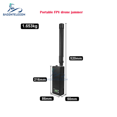 Jednoband Portable FPV Drone Signal Jammer 1.5km Range Handheld UAV Anti Drone Jammer