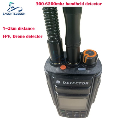 2Km Fpv ręczny detektor drona 300-6200mhz 2 anteny przenośny detektor sygnału antydronowego