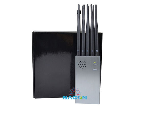 10W High Power Portable Mobile Phone Jammer z baterią o pojemności 8000 mAh i 10 antenami Omni