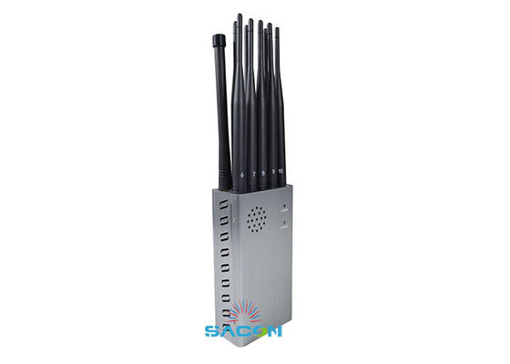 10W High Power Portable Mobile Phone Jammer z baterią o pojemności 8000 mAh i 10 antenami Omni