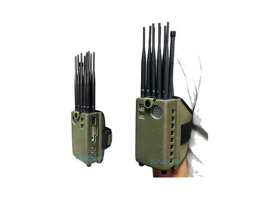 10W High Power Portable Mobile Phone Jammer z baterią o pojemności 8000 mAh i 10 antenami Omni