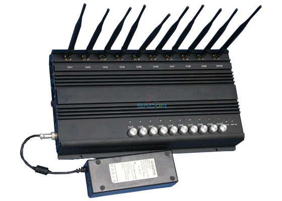 20W High Power Signal Jammer z 10 antenami na 50m Zakłócanie zasięgu 2G 3G 4G GPS Wi-Fi sygnały