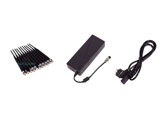 20W High Power Signal Jammer z 10 antenami na 50m Zakłócanie zasięgu 2G 3G 4G GPS Wi-Fi sygnały