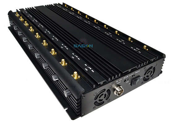 18 Anten 42W Zagłuszacz Sygnału Telefonu Komórkowego o Wysokiej Mocy z Promieniem Zagłuszania 40m