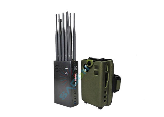 10W High Power Signal Jammer z baterią o pojemności 8000mAh i 30m Jamming Range Portable Mobile Phone Isolator