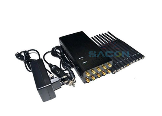 10W High Power Signal Jammer z baterią o pojemności 8000mAh i 30m Jamming Range Portable Mobile Phone Isolator