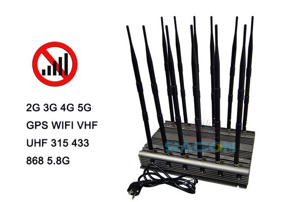 80W 5G Signal Jammer z 12 antenami i Infrared Remote Control dla blokowania telefonów komórkowych