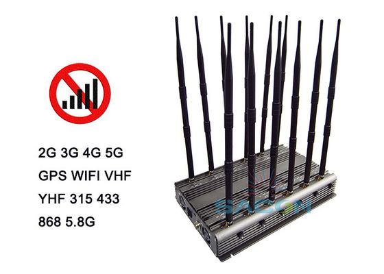80W 5G Signal Jammer z 12 antenami i Infrared Remote Control dla blokowania telefonów komórkowych