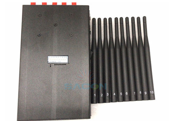 Przenośny bloker zakłócający sygnał 5G z 10 antenami 15m zasięgu i baterią 8000mAh