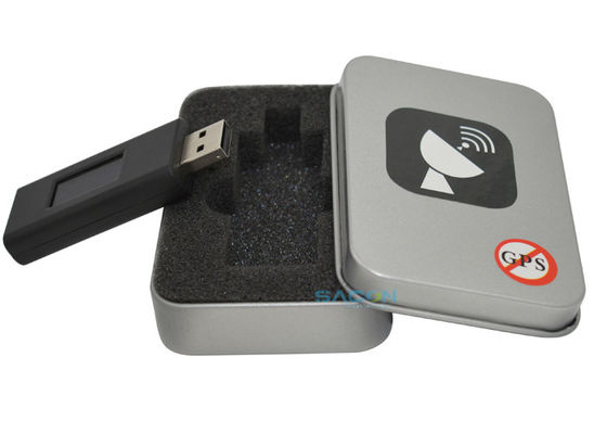 USB Disk GPS Jammer z anteną dookólną, lekki 50g i zasięg zagłuszania 3-10m
