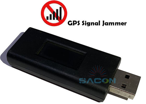 Kompaktowy zagłuszacz GPS w formie dysku USB z wyświetlaczem LED i zasięgiem 15m