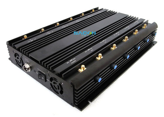 30W moc wyjściowa 12 kanałów Wireless Signal Jammer z adapterem samochodowym