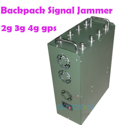 Zagłuszacz plecakowy 120W o zasięgu 100m z 8 antenami Omni do blokowania sygnałów 2G 3G 4G 5G VHF UHF GPS