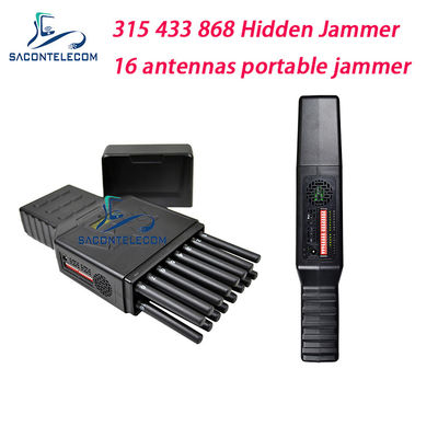 16 Anten 12000mAh 12W Przenośny Zagłuszacz Sygnału dla 2G 3G 4G 5G GPS WiFi Blokowanie