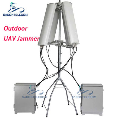 Wodoszczelny 190w 2km 2.4G GPS 5.8G UAV Drone Signal Jammer
