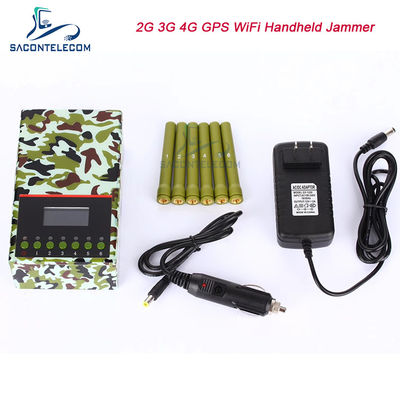 3w 6 kanałów 20m  Signal Jammer 2G 3G 4G GPS WiFi 4000mAH