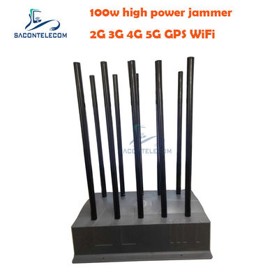 100W High Power Signal Jammer z 10 kanałami dla urządzenia do zakłócania sygnału VHF UHF GPS