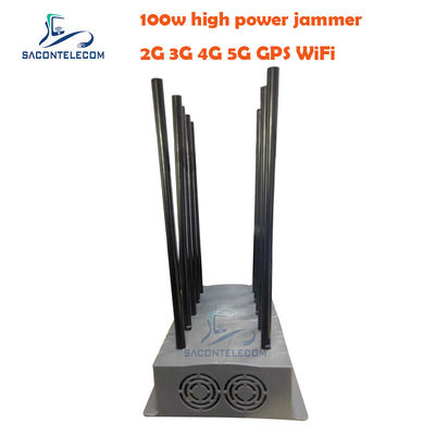 100W High Power Signal Jammer z 10 kanałami dla urządzenia do zakłócania sygnału VHF UHF GPS