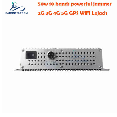 50W High Power Desktop Signal Jammer z 10 antenami i 2 wentylatorami chłodzącymi dla GSM DCS 3G 4G 5G