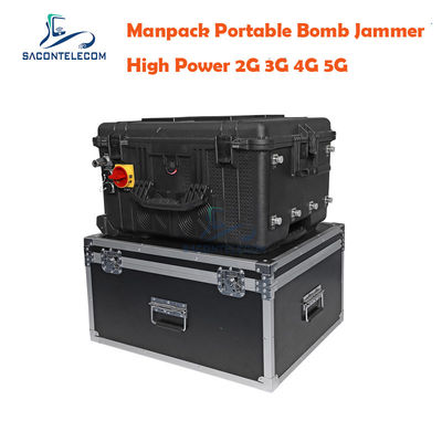 75W Moc Wyjściowa 120m Promień Zagłuszania Zasilanie DC24V Zagłuszarka RF Manpack IED dla Sił Bezpieczeństwa