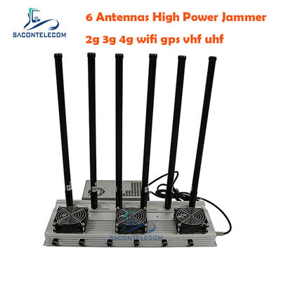 93W High Power UHF LTE Signal Jammer z 6 kanałami i zasięgiem 50-150 metrów