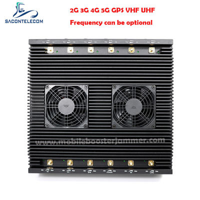 12 anten 80W mocy zagłuszacz sygnału wieloczęstotliwościowego, zagłuszacz WiFi stacjonarny dla 2G 3G 4G 5G WiFi GPS