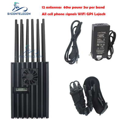 60w 40m Promień Jammer sygnału telefonu komórkowego 2G 3G 4G 5G WiFi GPS Lojack