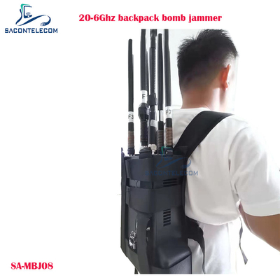 20-6Ghz Manpack drone signal jammer plecak bomba jammer bloker 100w mocy