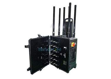 300w 6 kanałów Drone Signal Jammer Długa odległość do 1500m dla wojskowych