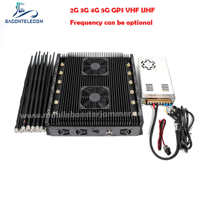 315mhz 433mhz Lora Zagłuszacz sygnału telefonu komórkowego 12 pasm 90w VHF LOJACK